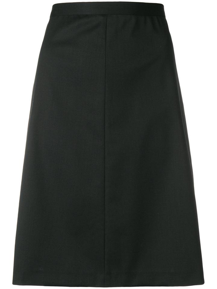 Red Valentino Midi A-line Skirt - Black