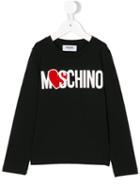 Moschino Kids - Heart Logo Top - Kids - Cotton/spandex/elastane - 12 Yrs, Black