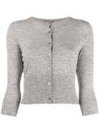 N.peal Cashmere Cropped Cardigan - Grey