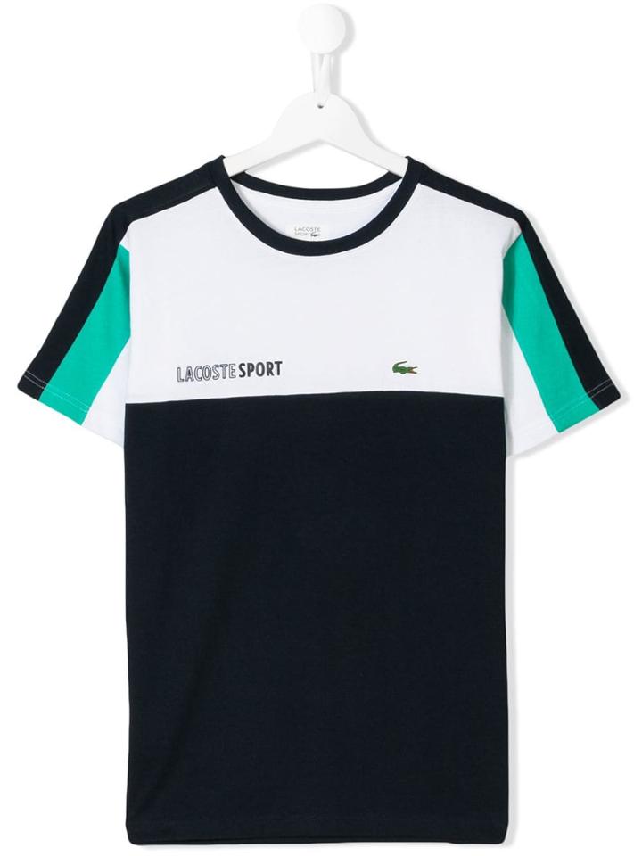 Lacoste Kids Teen Colour Block T-shirt - Black