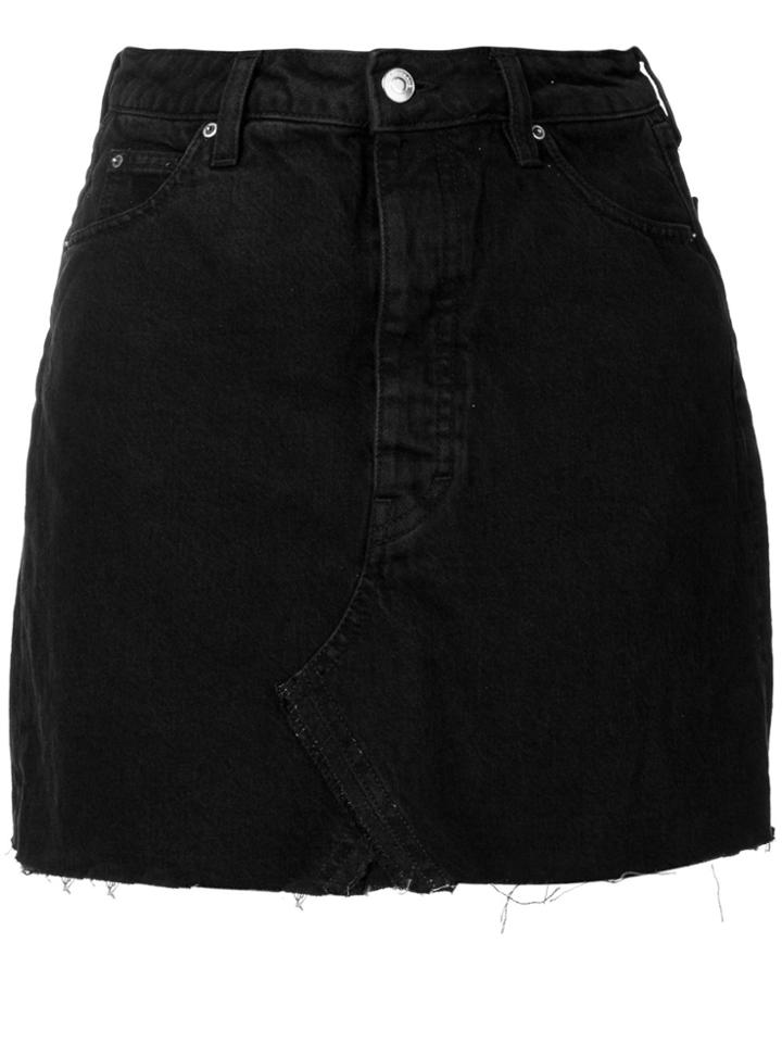Iro Short Denim Skirt - Black