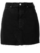 Iro Short Denim Skirt - Black