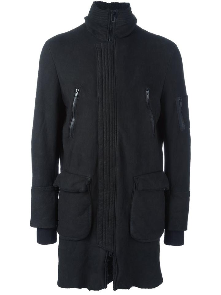Salvatore Santoro Patched High Collar Coat
