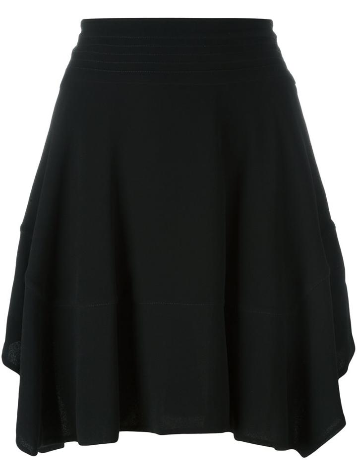 Diesel Black Gold Ruffled Skirt, Women's, Size: 36, Rayon/polyester