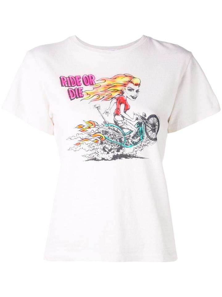 Re/done Ride Or Die T-shirt - White