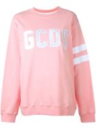 Gcds Logo Appliqué Sweatshirt, Women's, Size: Medium, Pink/purple, Cotton