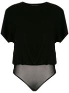Andrea Marques Plain Bodysuit - Black