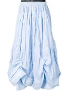 Jw Anderson Belted Crinkle Full Skirt - Blue