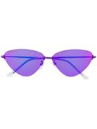 Balenciaga Eyewear Angular Sunglasses - Purple