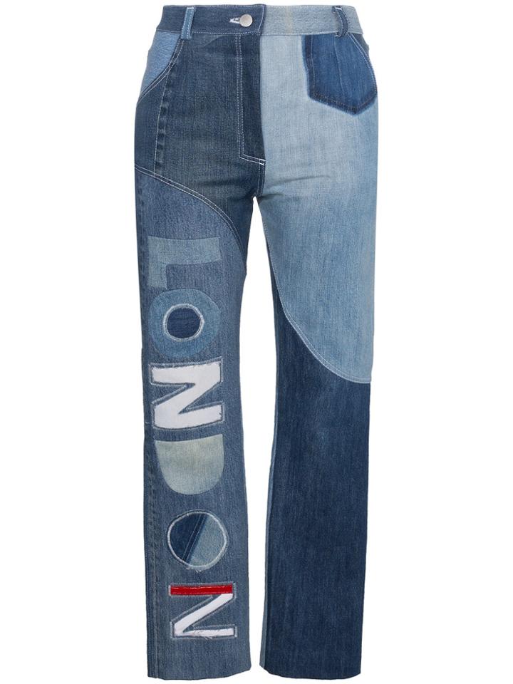 Ronald Van Der Kemp London High-waisted Patchwork Jeans - Blue