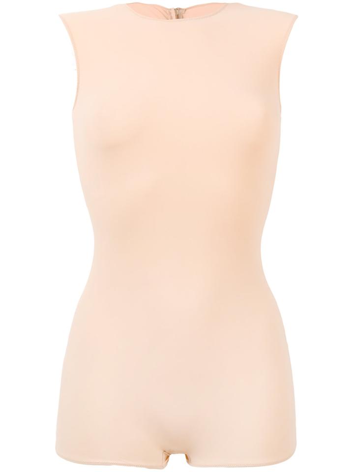 Maison Margiela Sleeveless Skinny-fit Body Top - Nude & Neutrals