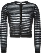 M Missoni Striped Cardigan, Women's, Size: 44, Black, Viscose/polyester/cotton/metallic Fibre