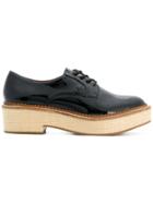 Emporio Armani Lace-up Block Sole Shoes - Black