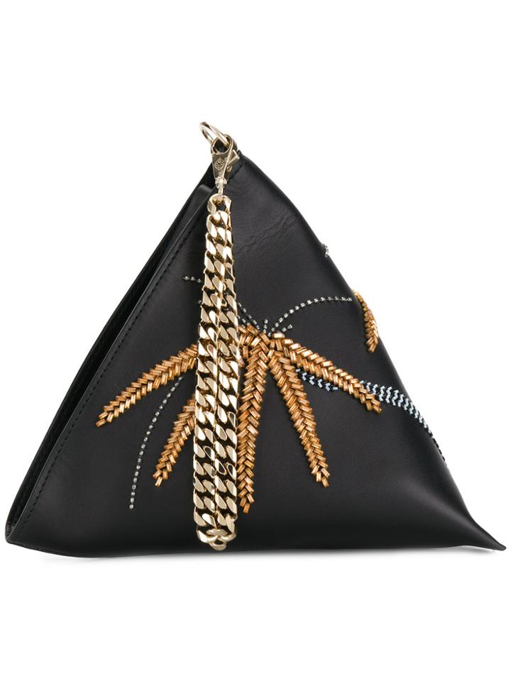 Les Petits Joueurs Metal Palm Tree Tote - Black