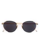 Thom Browne - Round Frame Sunglasses - Unisex - Titanium - One Size, Black, Titanium