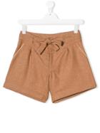Chloé Kids Glitter Belted Bow Shorts - Pink & Purple