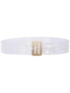Tibi Sheer Belt - White