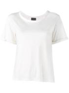 Lot78 Cashmere Side Split T-shirt - White
