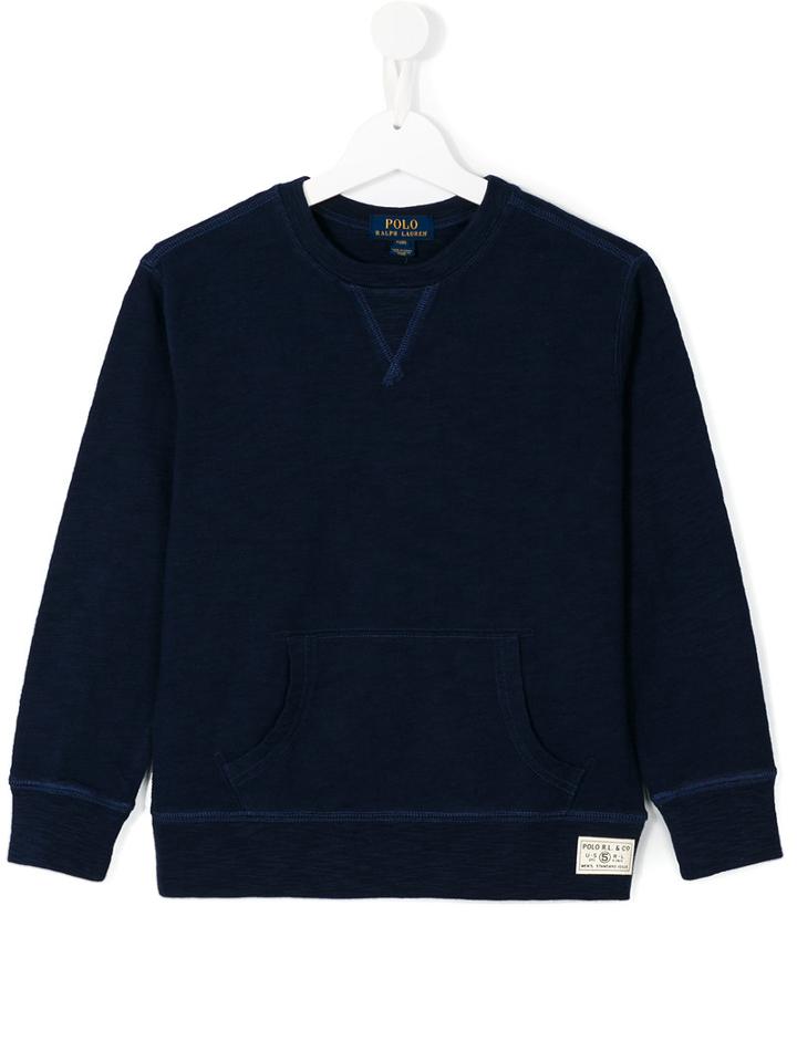 Polo Ralph Lauren Crew Neck Sweatshirt, Size: 12 Yrs, Blue