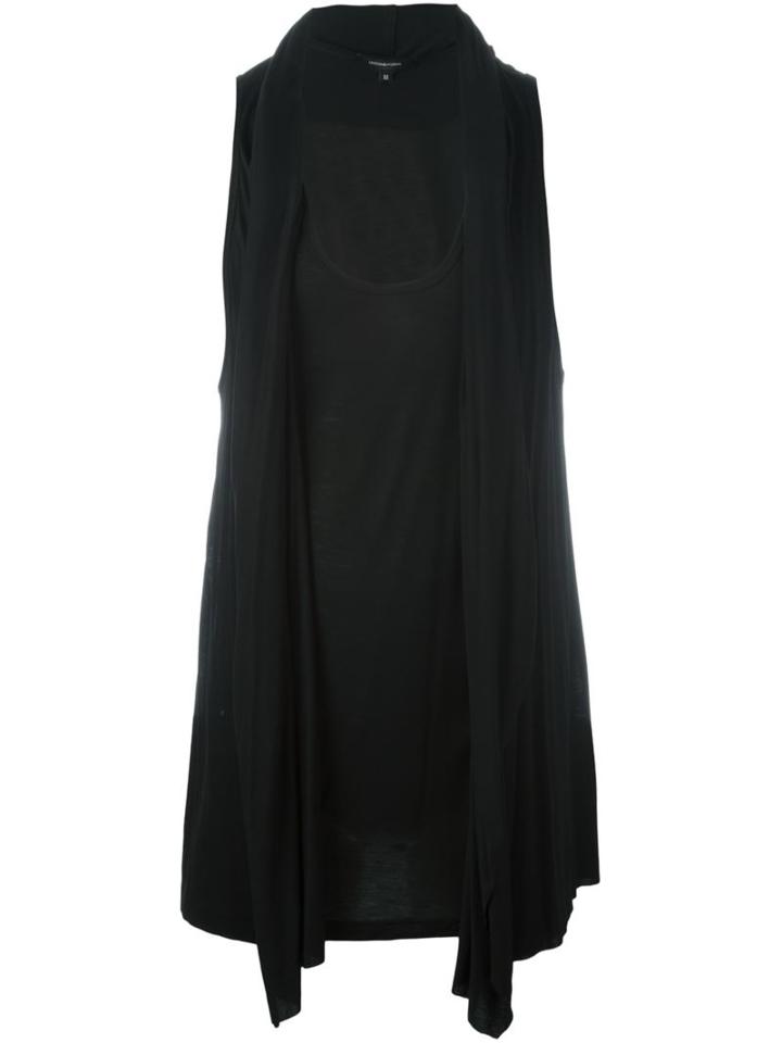 Unconditional Draped Hooded Vest, Men's, Size: Small, Black, Rayon