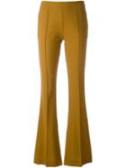 Erika Cavallini Flared Trousers, Women's, Size: 42, Nude/neutrals, Spandex/elastane/acetate/viscose/virgin Wool
