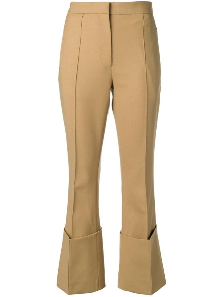 Rokh Cropped Flared Trousers - Neutrals