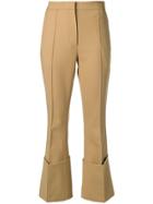 Rokh Cropped Flared Trousers - Neutrals