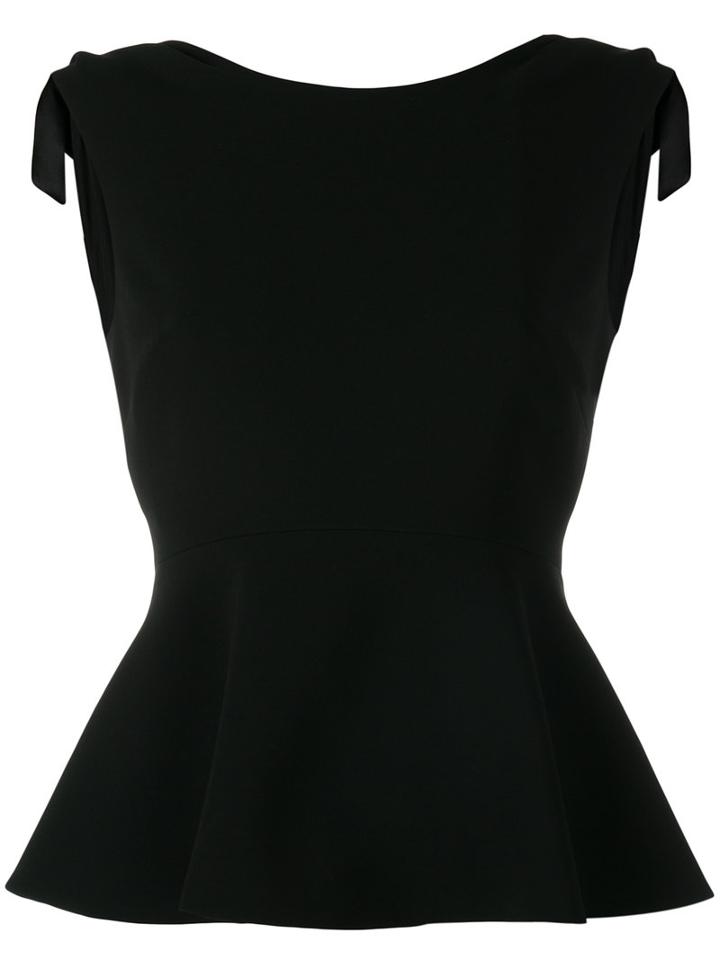 Miu Miu Open Back Top, Women's, Size: 42, Black, Silk/polyester/acetate