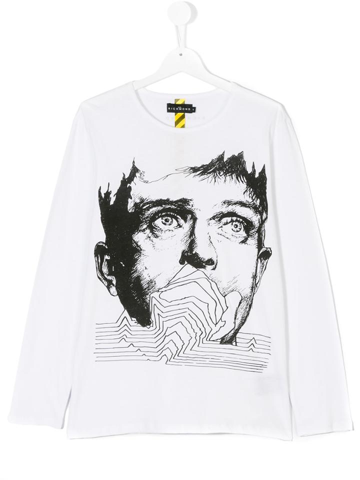 John Richmond Kids Ian Curtis Print T-shirt - White