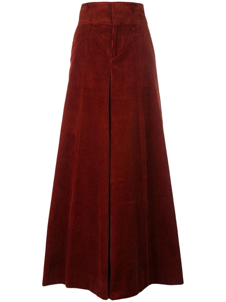 Marni Corduroy Palazzo Pants - Red