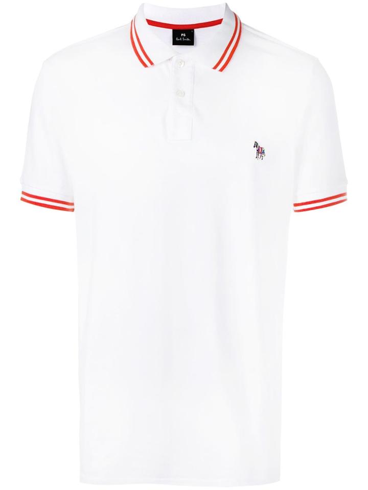Ps By Paul Smith Short Sleeved Polo Shirt - White