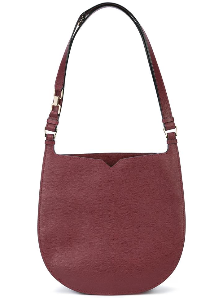 Valextra Weekend Hobo Bag - Red