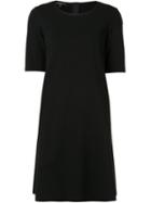 Lafayette 148 Round Neck Shortsleeved Dress, Women's, Size: Small, Black, Viscose/polyamide/spandex/elastane