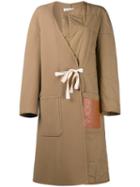 Loewe Split Coat, Women's, Size: Medium, Nude/neutrals, Virgin Wool/cashmere/cotton/calf Leather