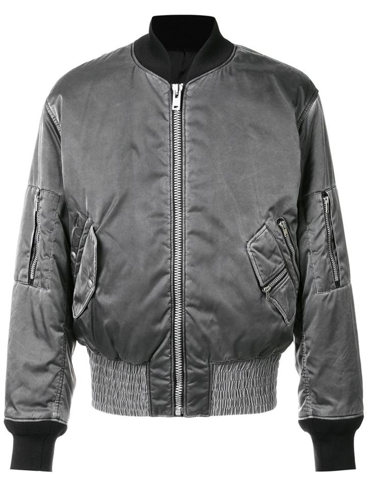 Maison Margiela Classic Bomber Jacket, Men's, Size: 48, Grey, Polyester/polyamide