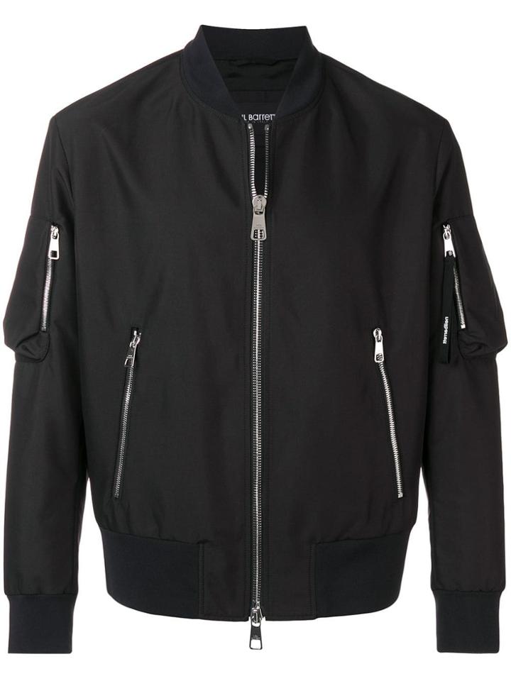 Neil Barrett Zip Bomber Jacket - Black