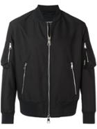 Neil Barrett Zip Bomber Jacket - Black