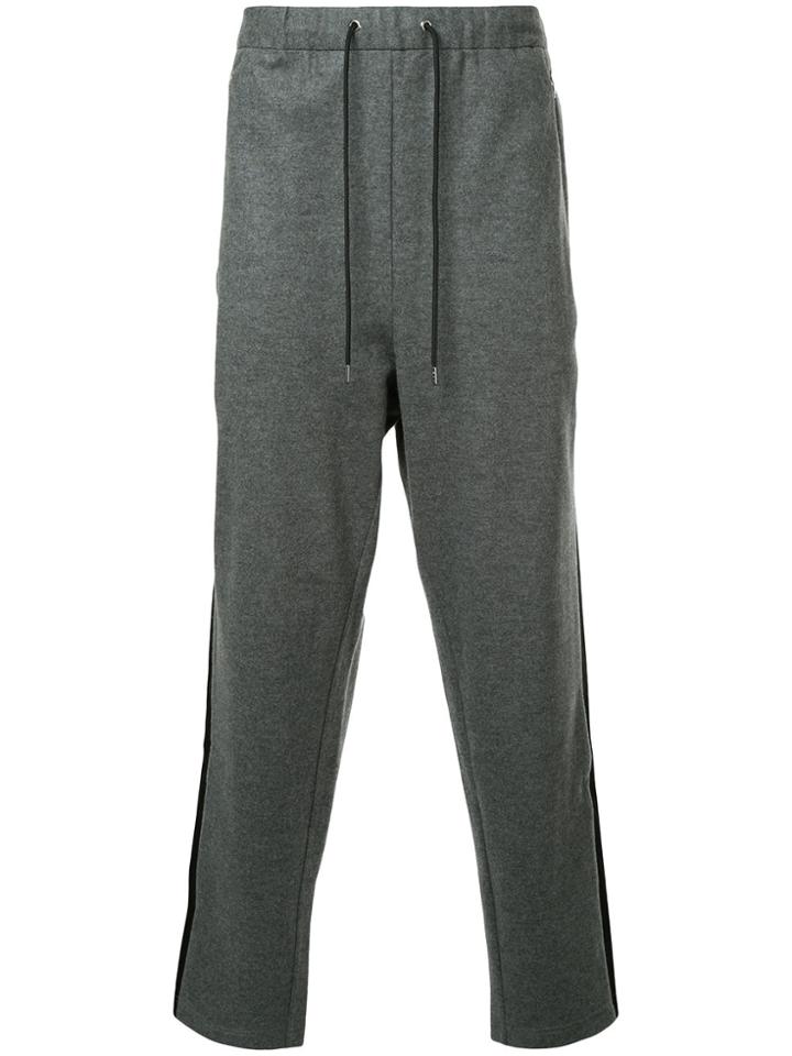 En Route Straight-leg Drawstring Trousers - Grey