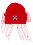 Silver Spoon Attire Lace Mesh Beanie, Women's, Red, Acrylic