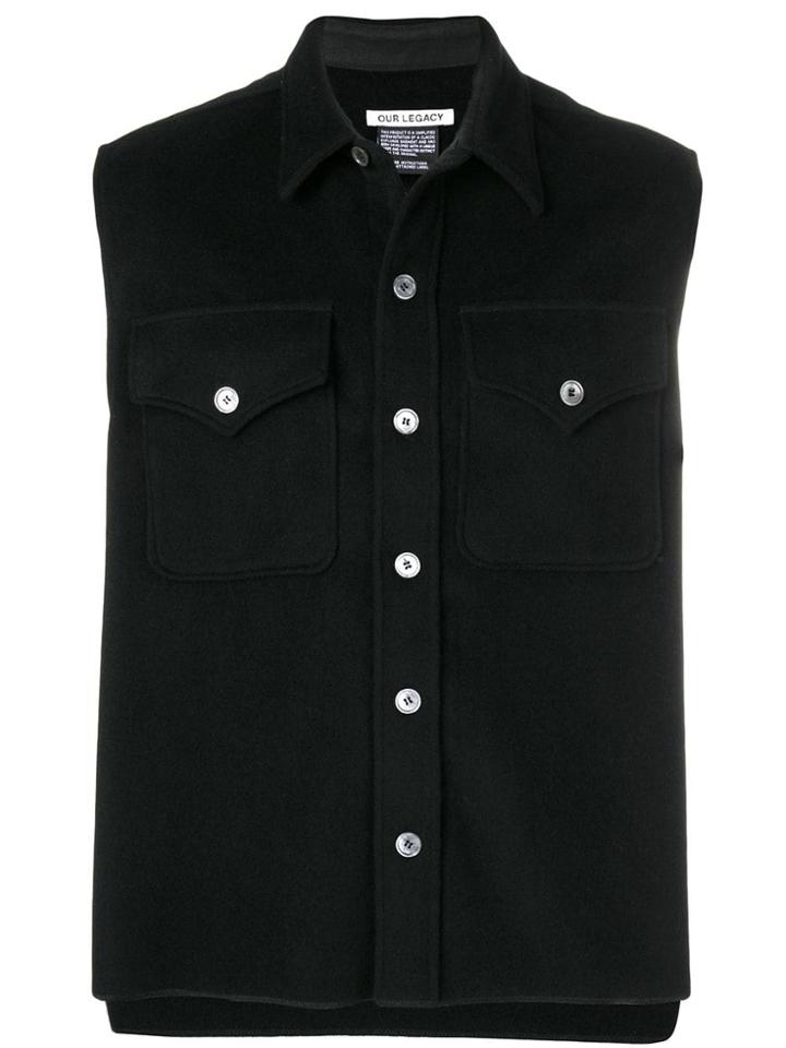 Our Legacy Button Down Vest - Black