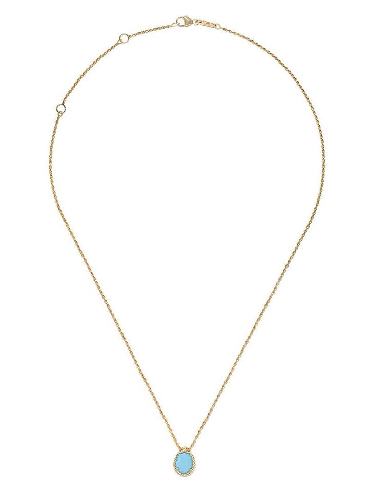 Boucheron 18kt Yellow Gold Serpent Bohème Turquoise Teardrop Pendant