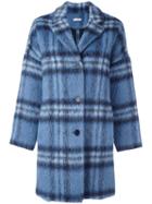 P.a.r.o.s.h. Checked Coat, Women's, Size: Xs, Blue, Polyamide/polyester/mohair/virgin Wool