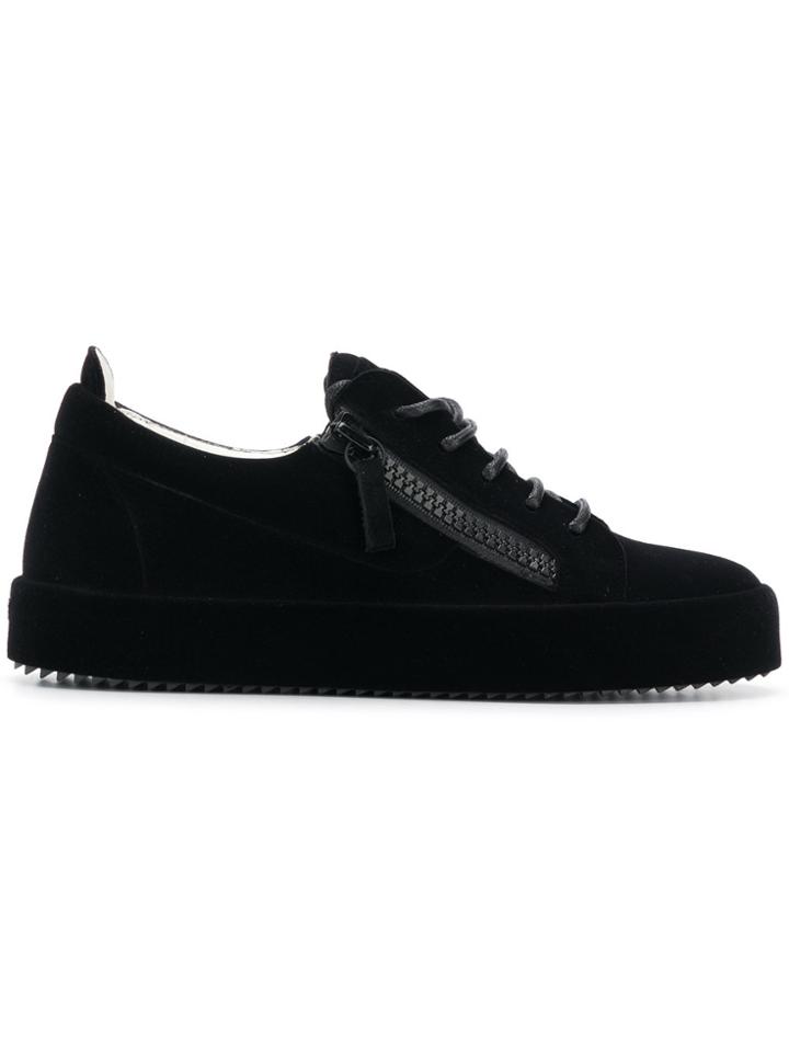 Giuseppe Zanotti Design Gail Velvet Sneakers - Black