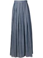 Ultràchic Pleated Maxi Skirt - Blue