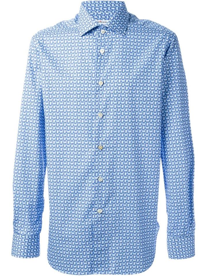Kiton Geometric Print Shirt
