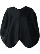 Pleats Please By Issey Miyake Pleated Loose-fit Blouse, Women's, Size: 3, Black, Polyester