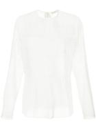 Matin Lace Trim Blouse - White