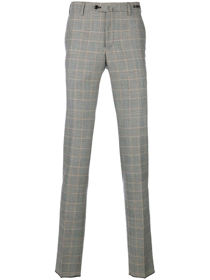 Pt01 Check Trousers - Black