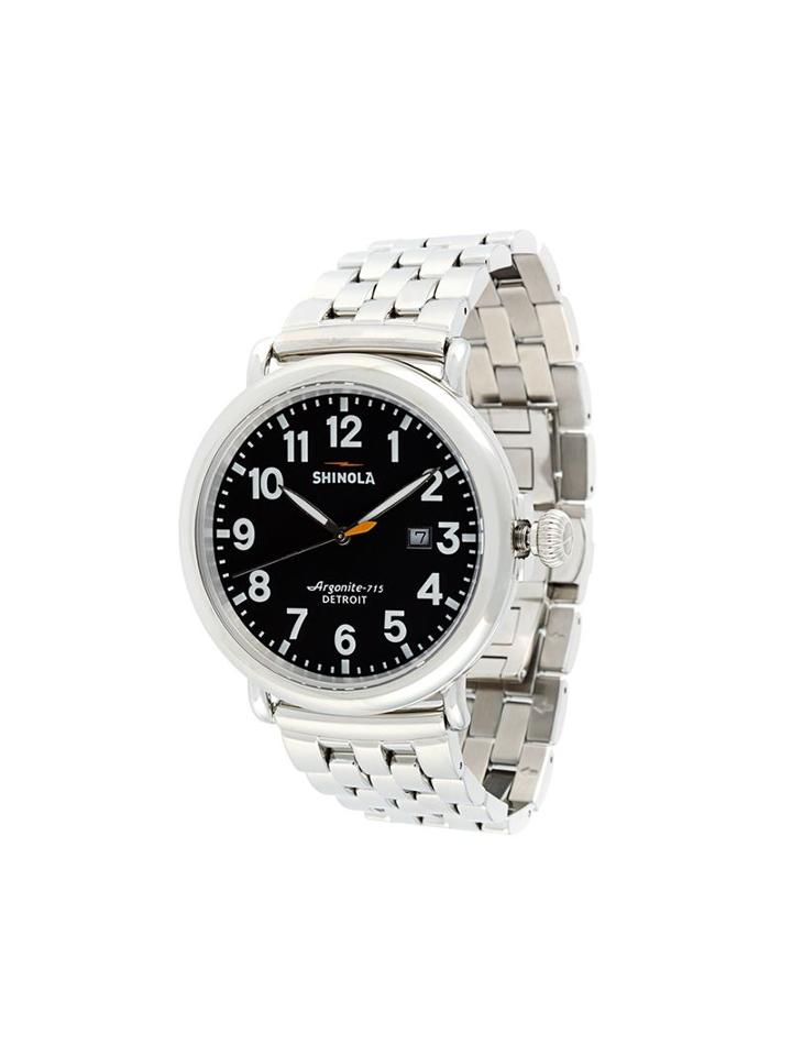 Shinola Runwell 47mm Watch, Men's, Metallic, Stainless Steel/sapphire Glass