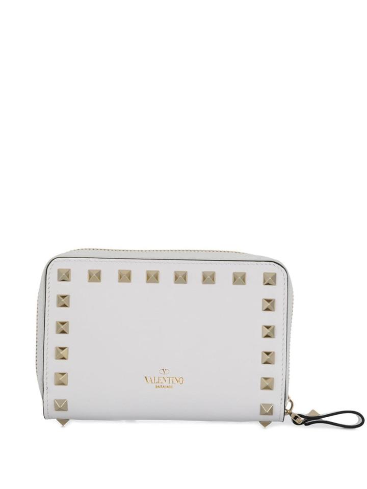 Valentino Valentino Garavani Zip Rockstud Coin Purse - White